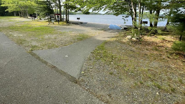 There is a short paved path from the Merrymakedge P4 parking lot to the Mobi-Mat on the beach.