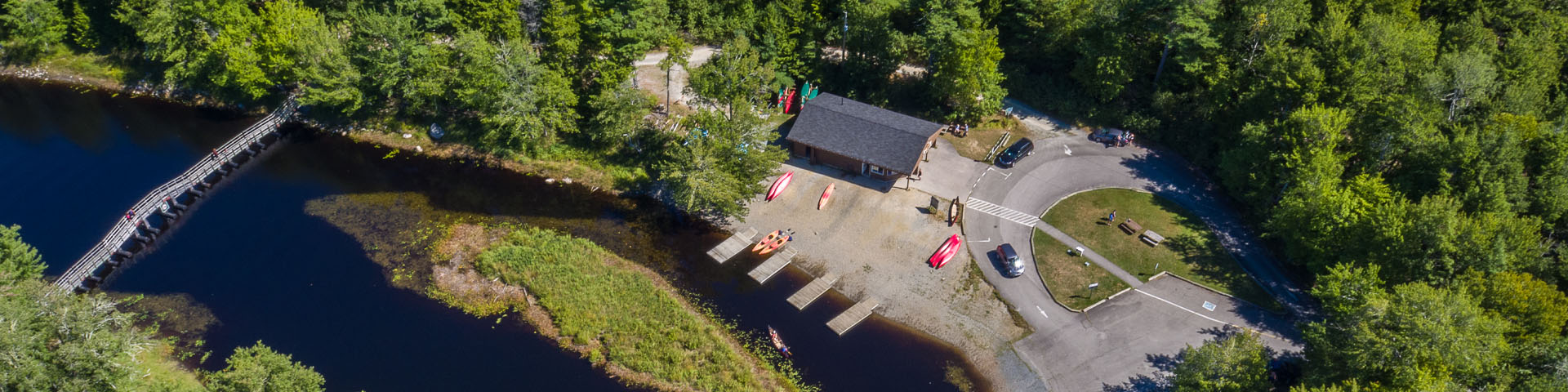 Aerial view of Jakes Landing.