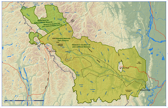 Map of Nááts'ihch'oh National Park Reserve