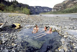 Soaking in Kraus Hotsprings