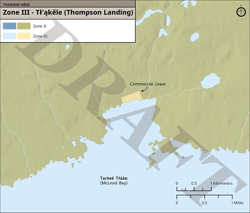 Map 7: Zone III Tł’ąkĕle (Commercial Lease), text description follows