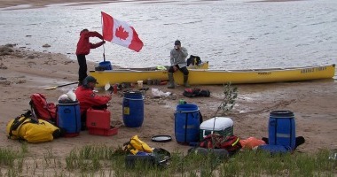 unpacking canoes
