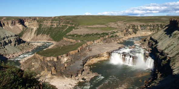 La Roncière Falls à partir de l'avion