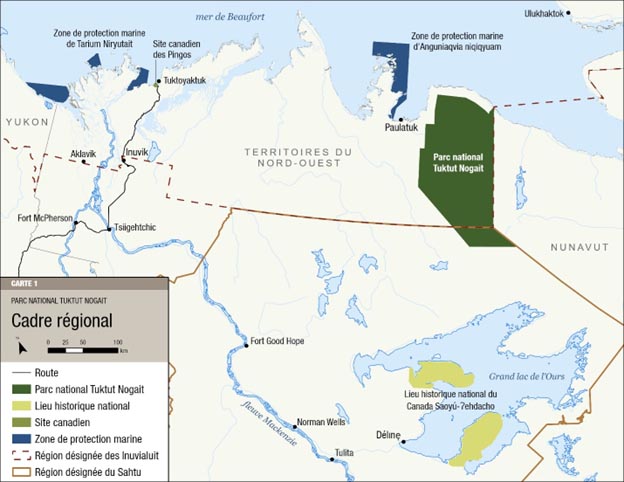 Carte 1: Cadre régional, version textuelle suit