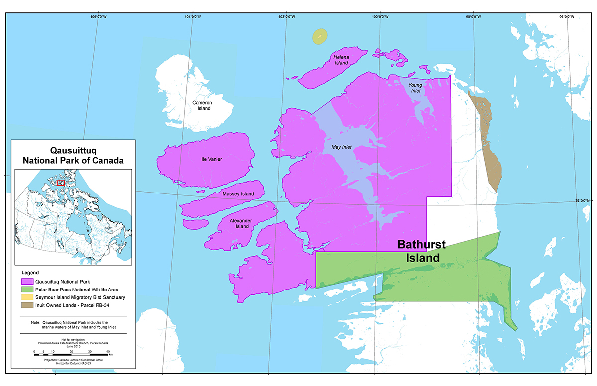 Map of Qausuittuq National Park