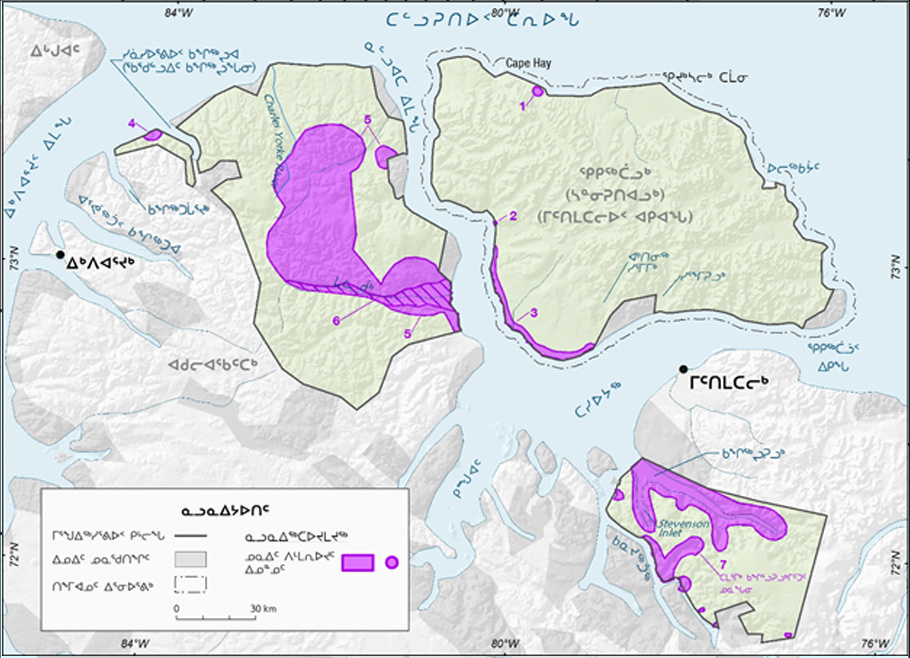 image of the areas of Special Importance to Inuit