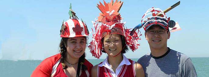 Visitors celebrate Canada Day at Point Pelee National Park.