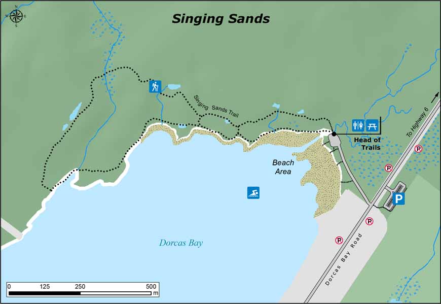 Map of Singing Sands