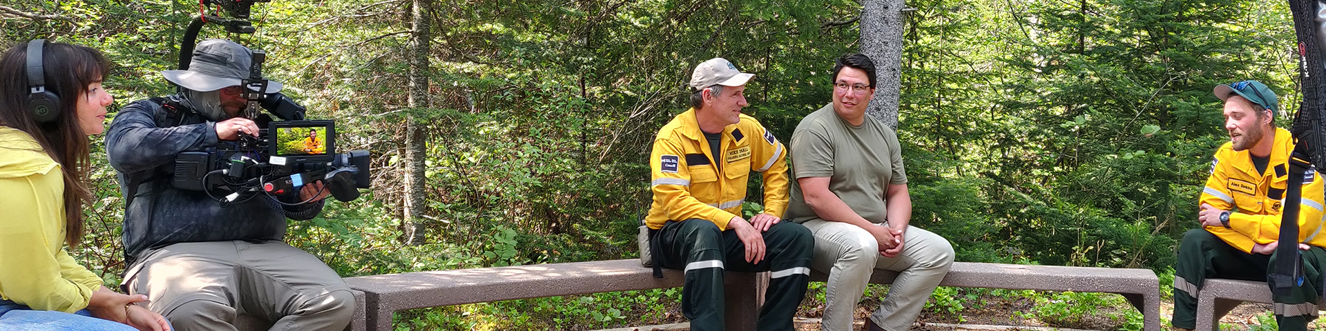 Filming at Pukaskwa National Park in 2023