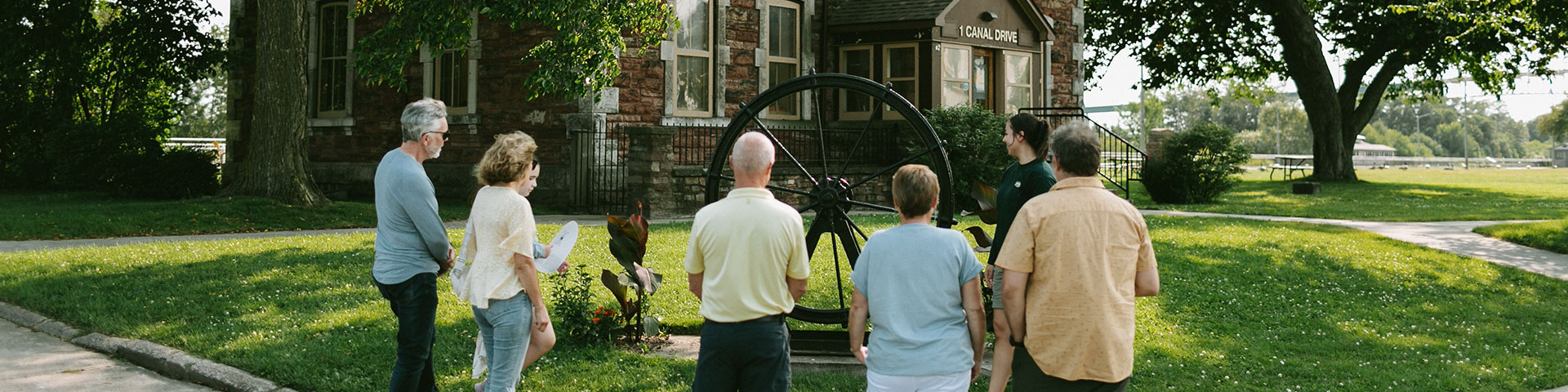 Visitors on a tour