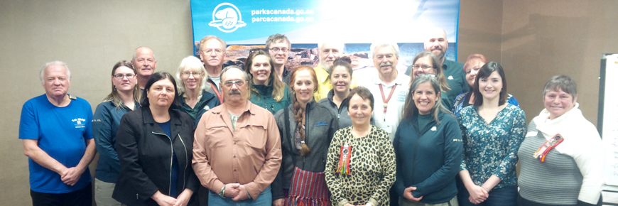Des participants métis et de Parcs Canada à la première rencontre Favoriser la parole et les liens avec les Métis 