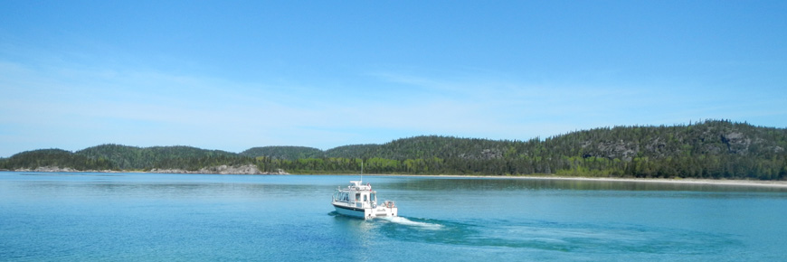 A boat on Lake Superior.