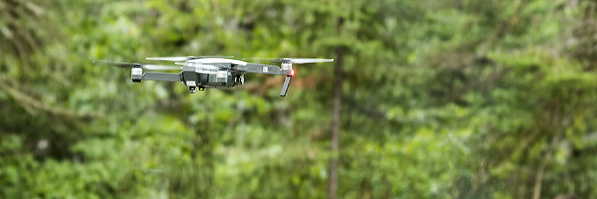 Un drone en vol.