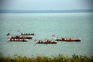 La flottille de canots arrive au fort St. Joseph