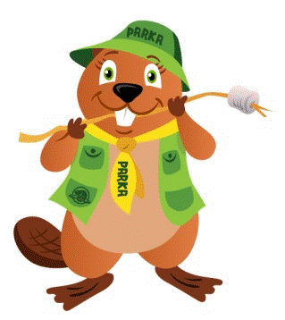 Parka with marshmallow stick