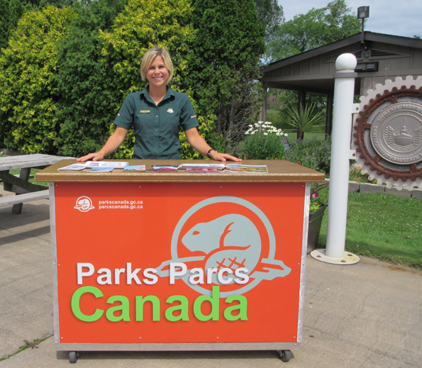 A Heritage Presenter at the Information Station