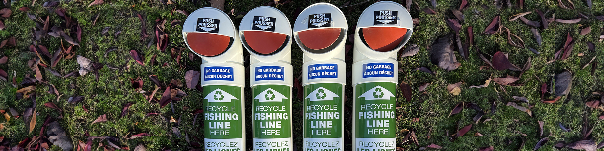 Examples of fishing line receptacles