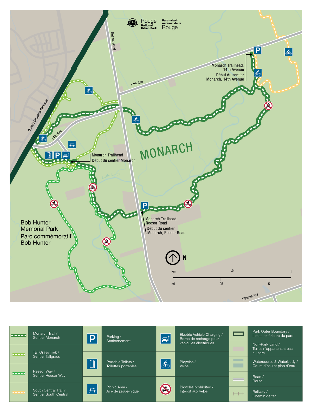 Monarch trail map