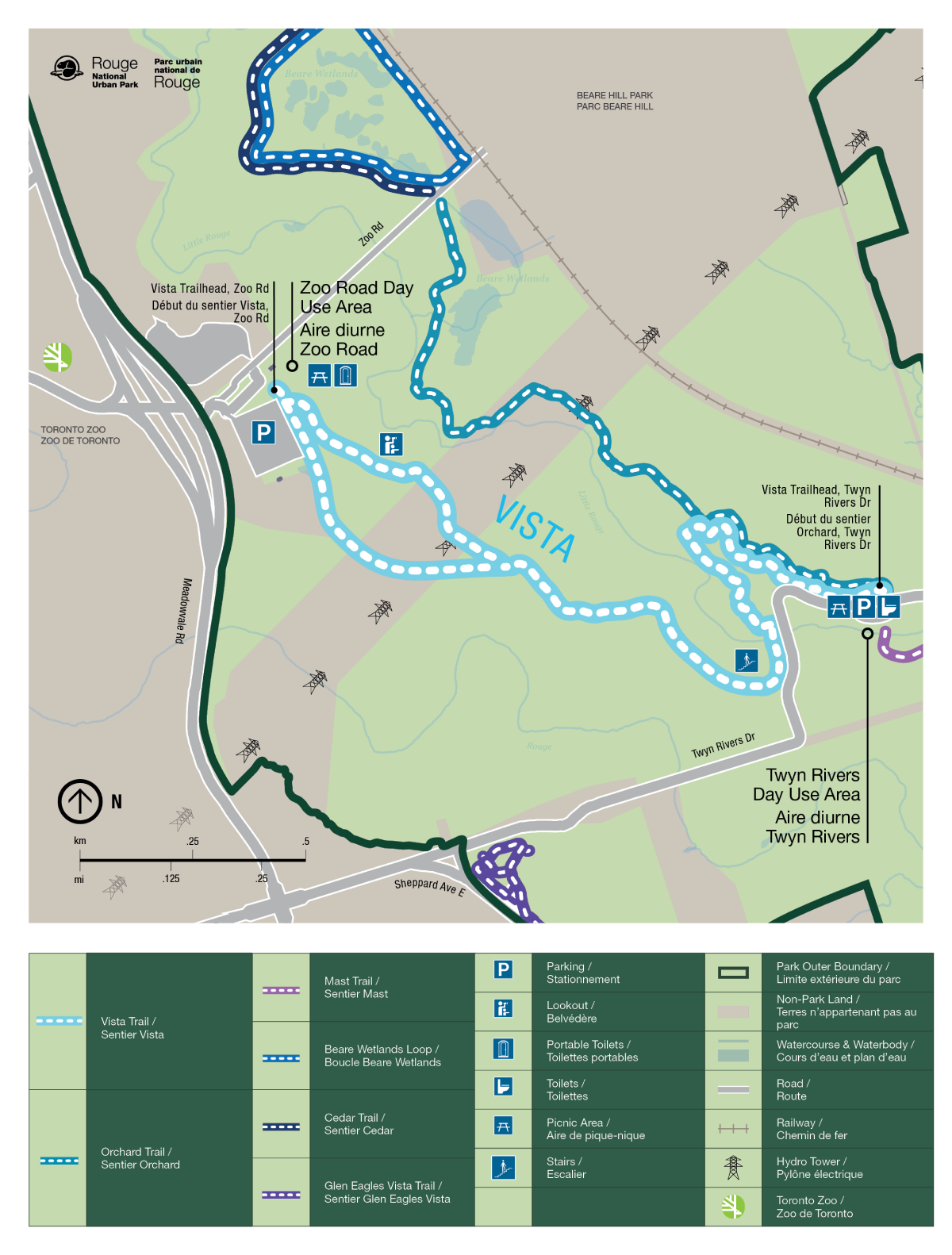 Vista trail map