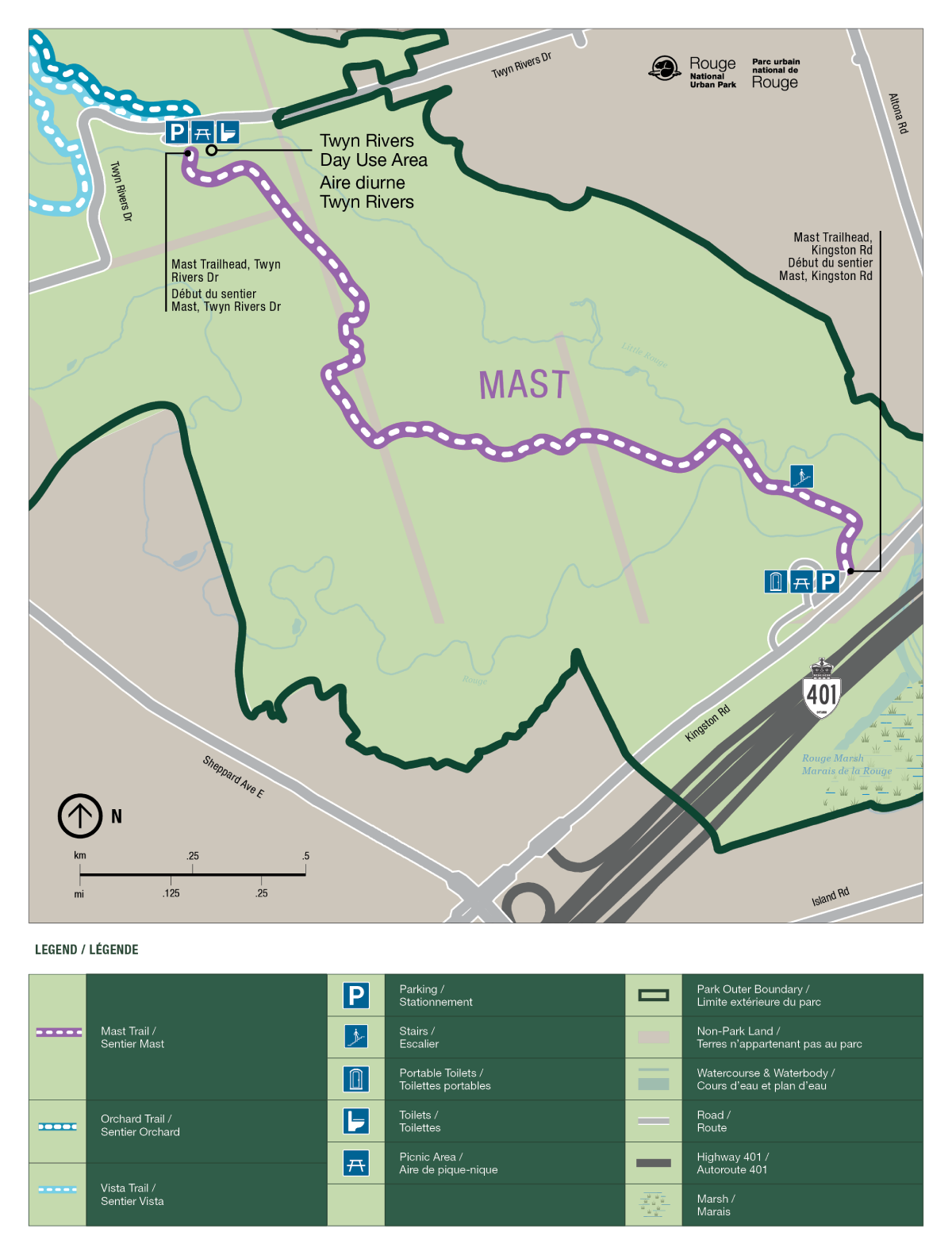 Mast trail map