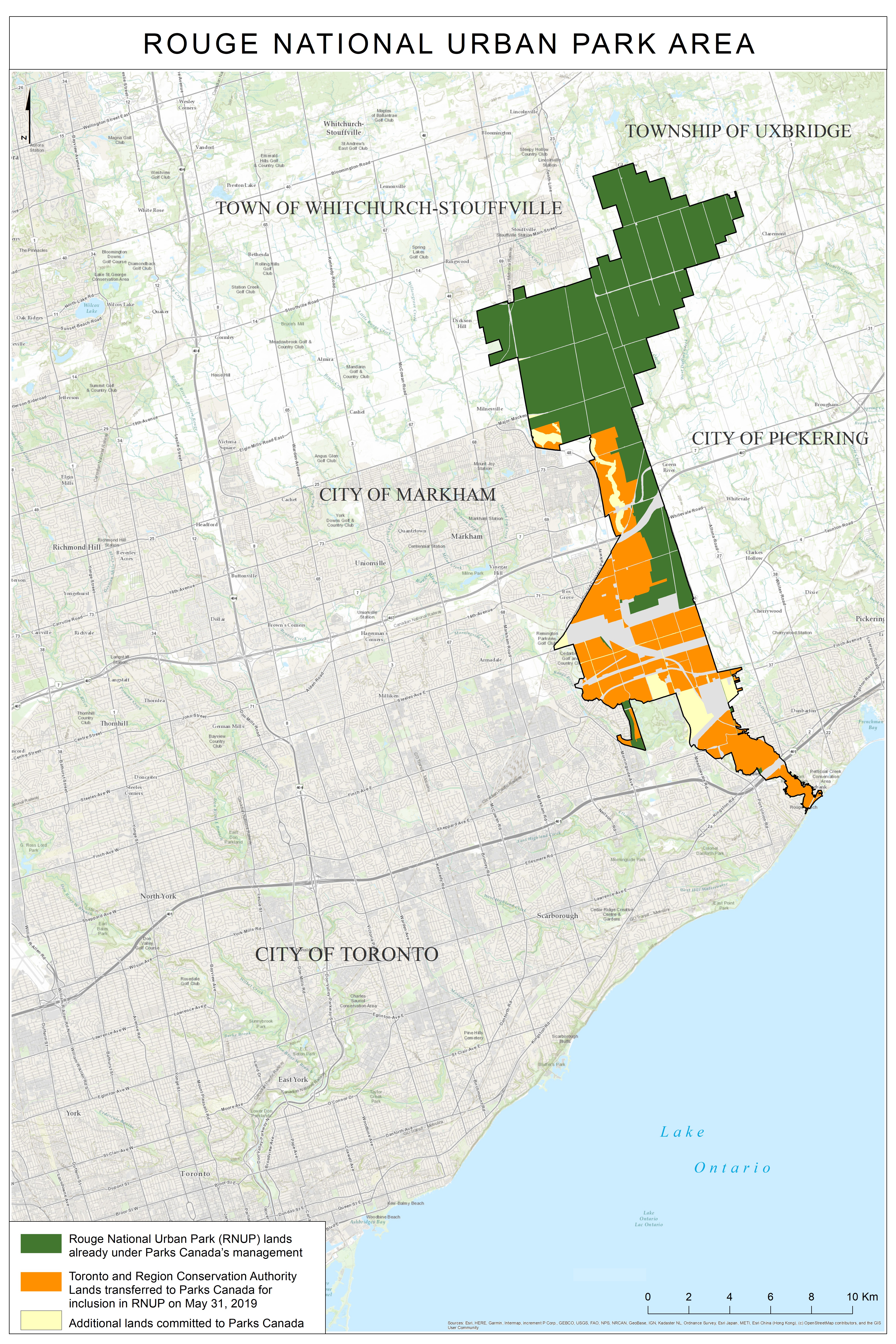 Rouge National Urban Park map