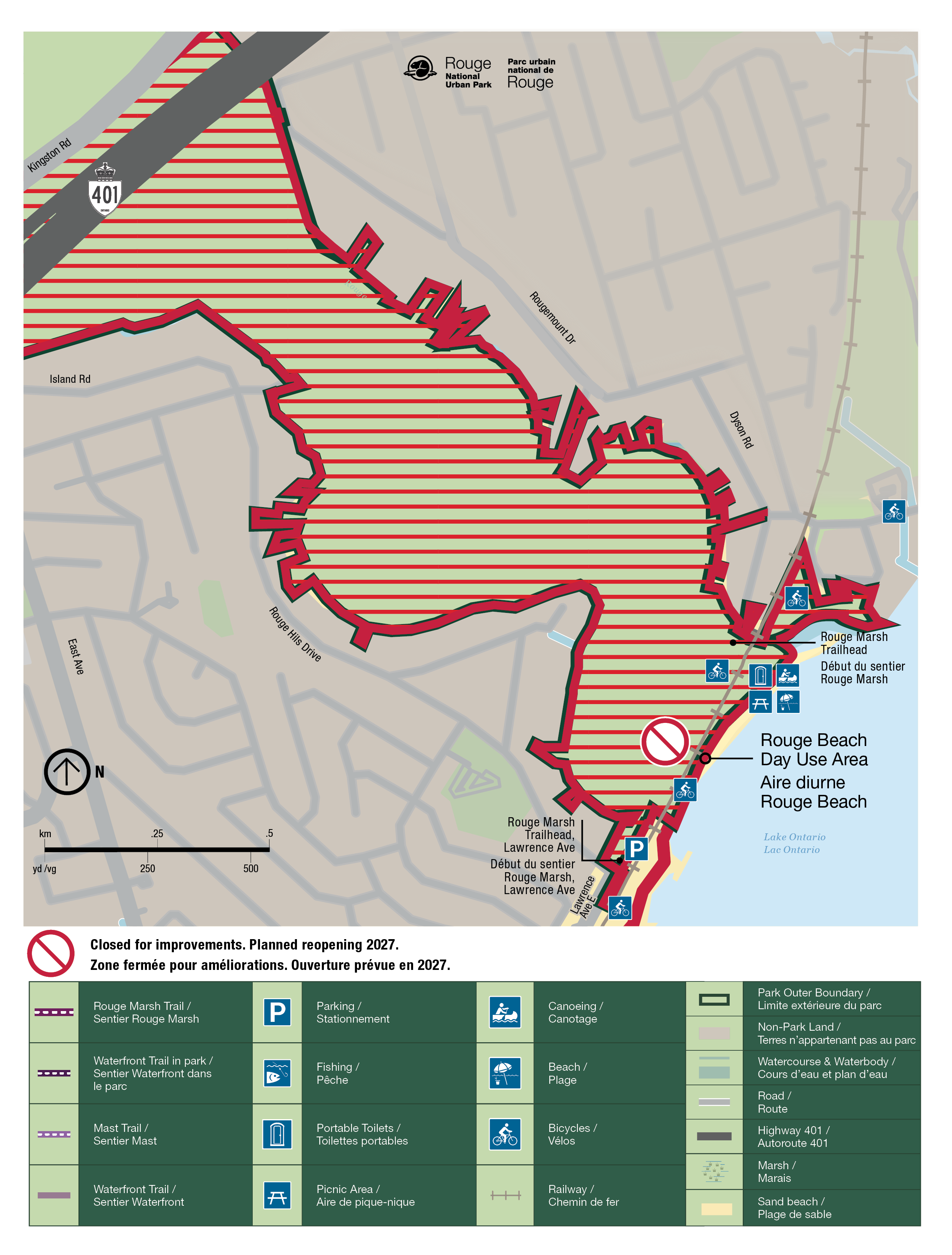 Rouge Marsh trail map