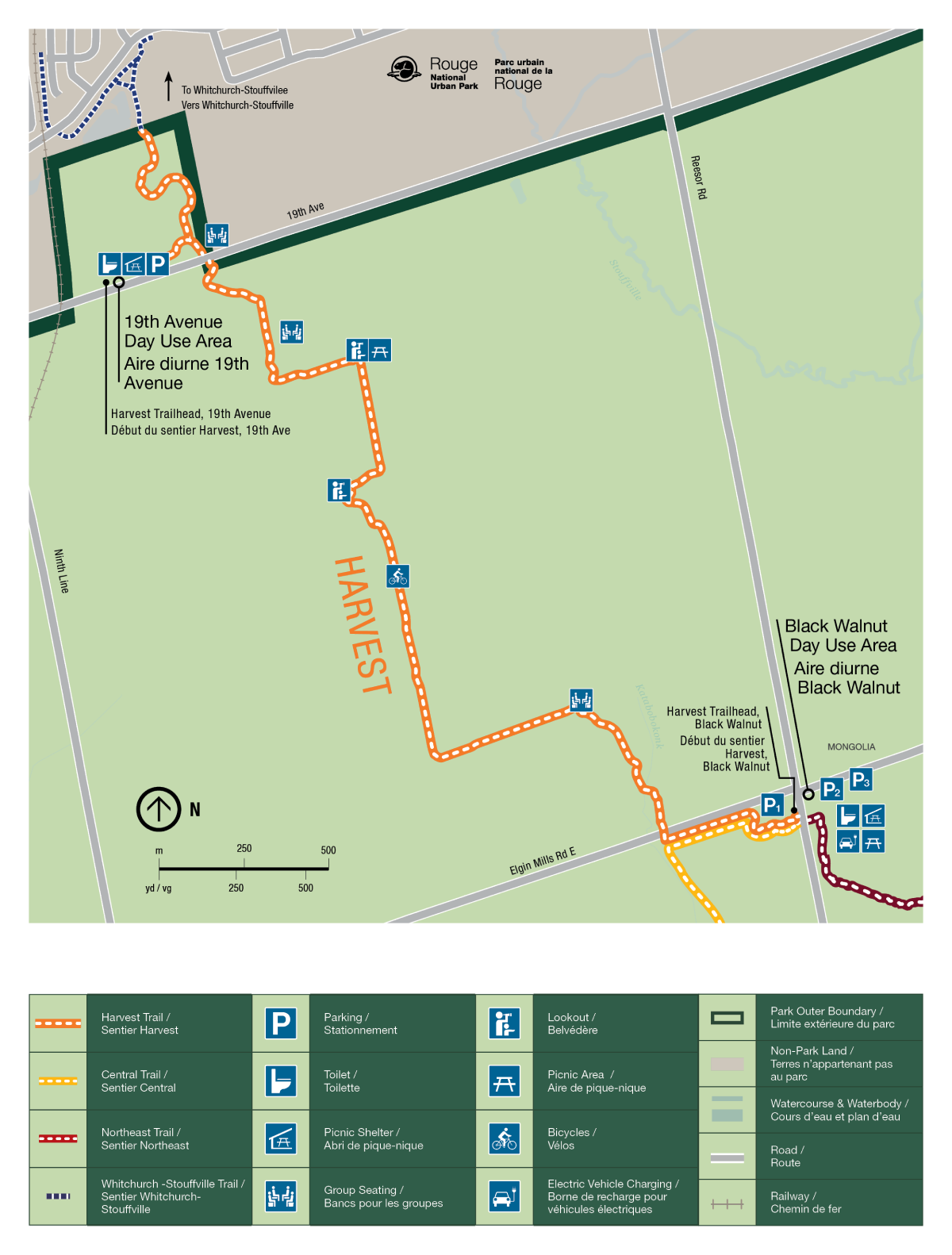 Harvest trail map