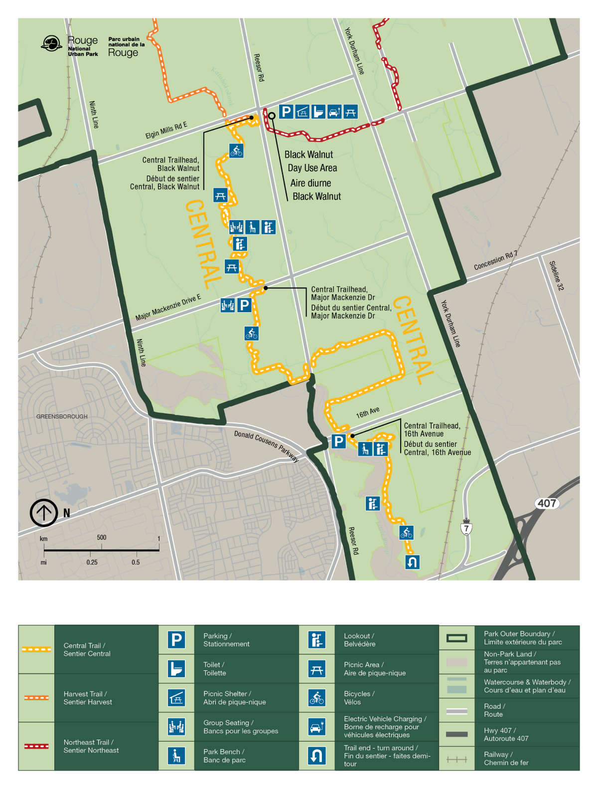 Central trail map