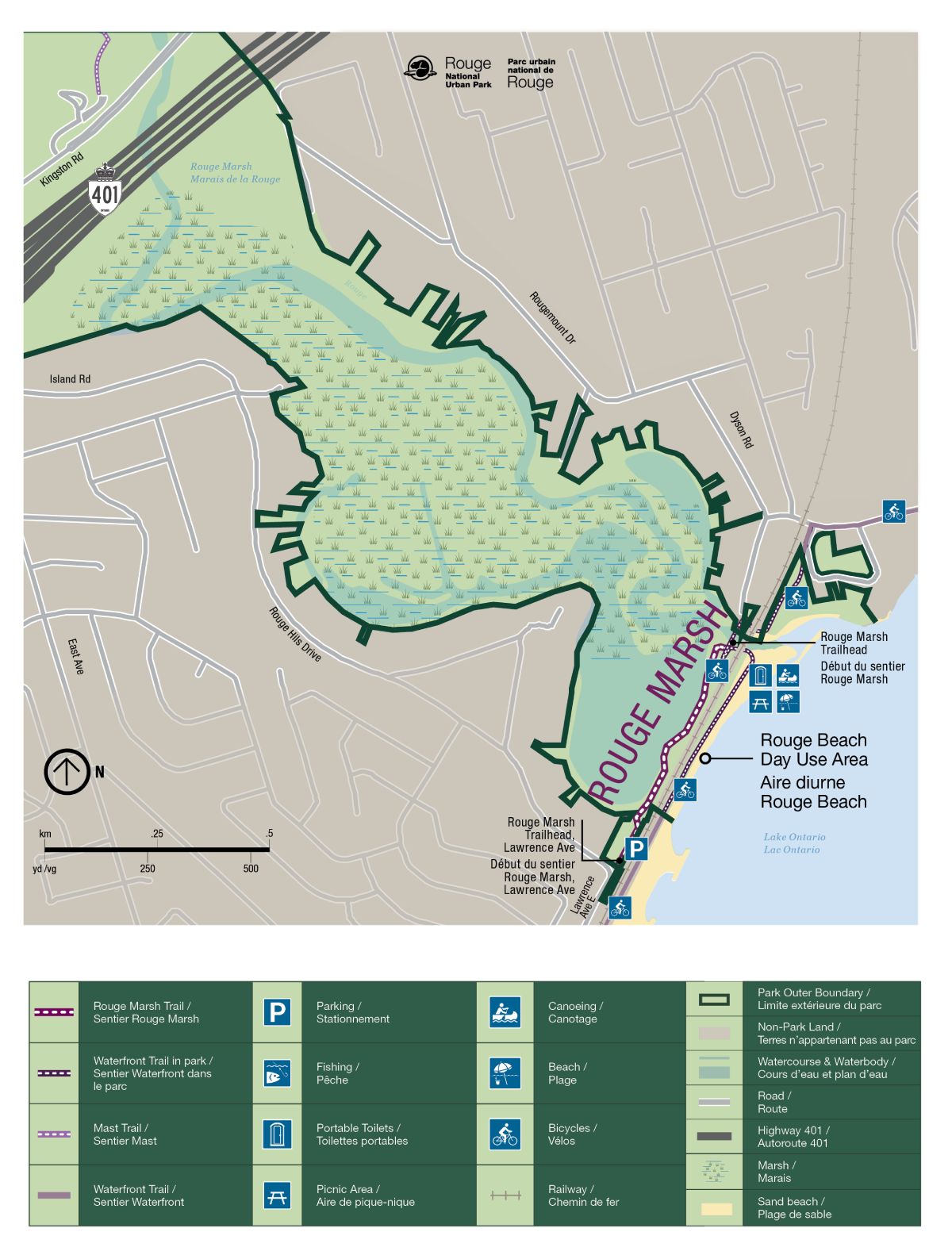 Rouge Marsh trail map