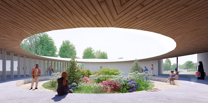 CENTRAL COURTYARD – LOOKING SOUTH