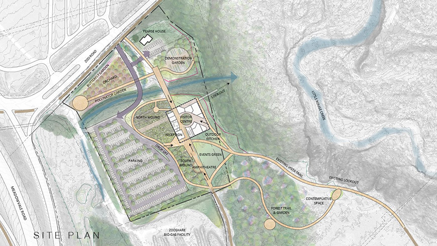 Site plan, concept 1