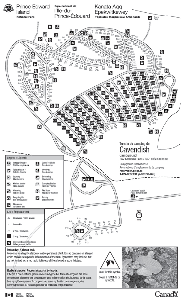 map of cavendish campground