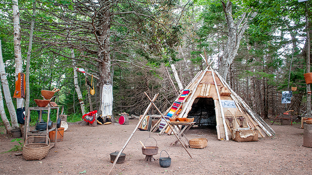 Traditional Wigwam set up at Greenwich trails