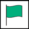green surf flag