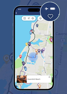 A small image of a map on a cell phone screen.