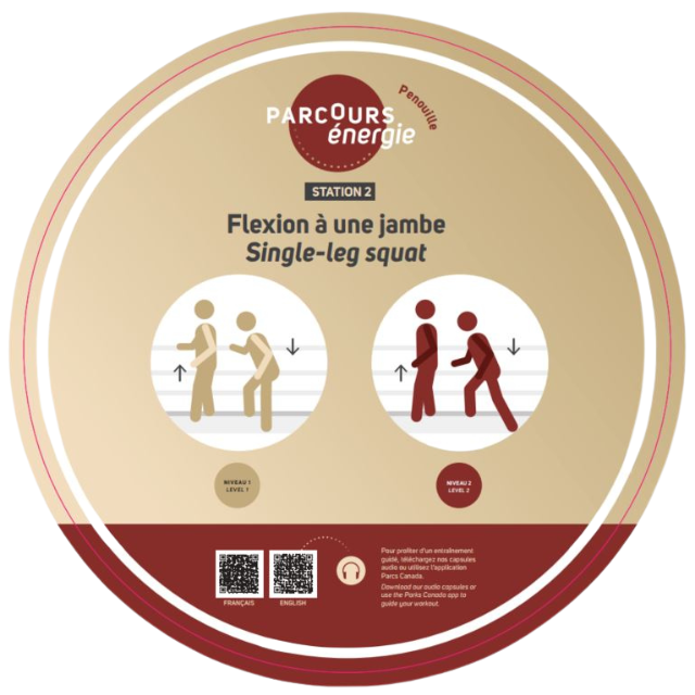 Illustration circulaire montrant un pictogramme de personne faisant un exercice.