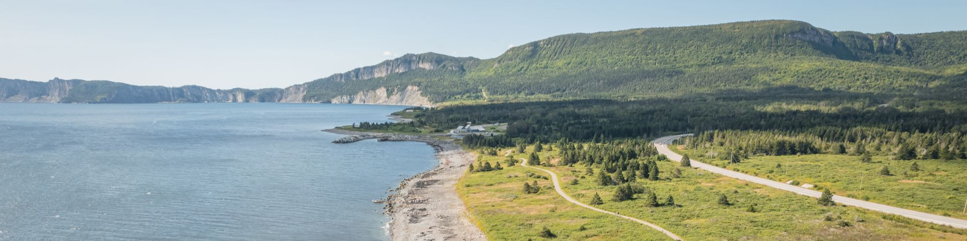 Aerial view of the coast