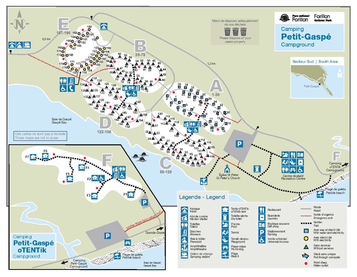 Map of the campground