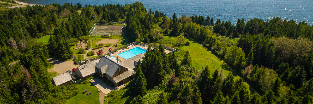 Aerial view of the recreation centre.