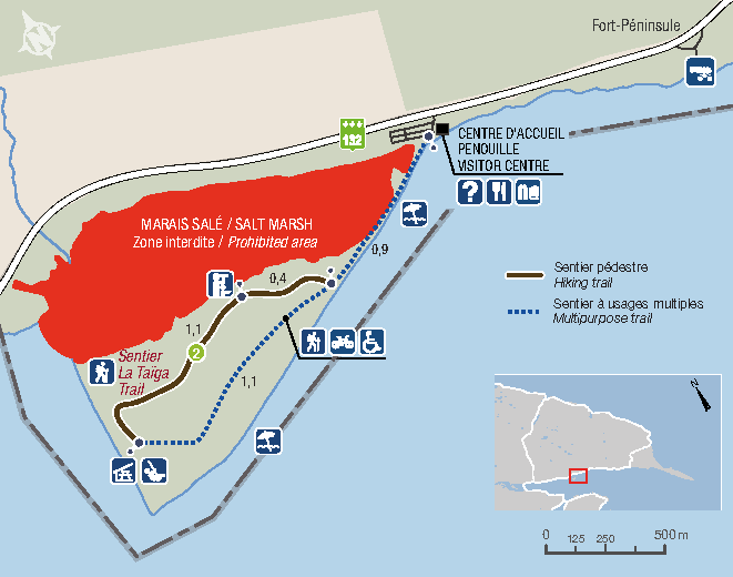 Map of Penouille area