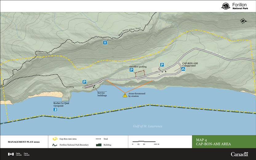 Map 4: Cap Bon Ami Management Area — Text version follows