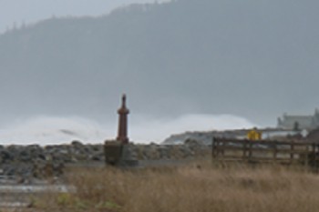 Monument du Carrick's avec grosses vagues