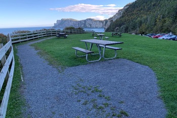 Picnic area at Cap-Bon-Ami.