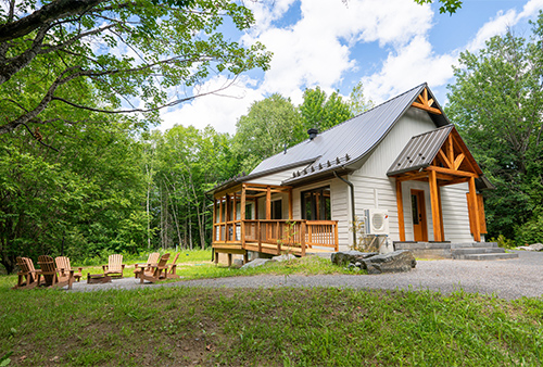 A cabin in the wilderness.