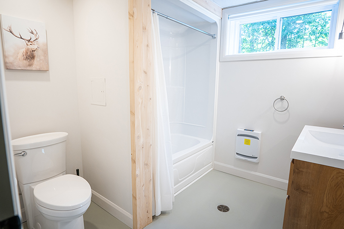 Basement bathroom.