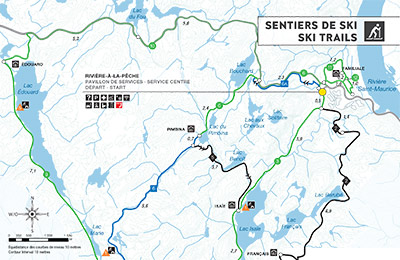 Map of cross-country ski trails.