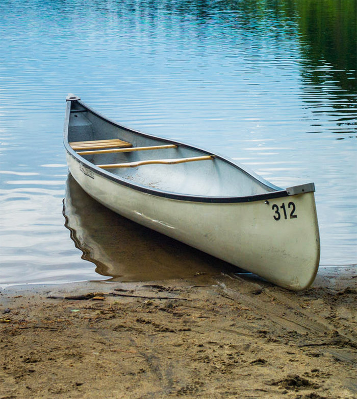 A canoe on the shore