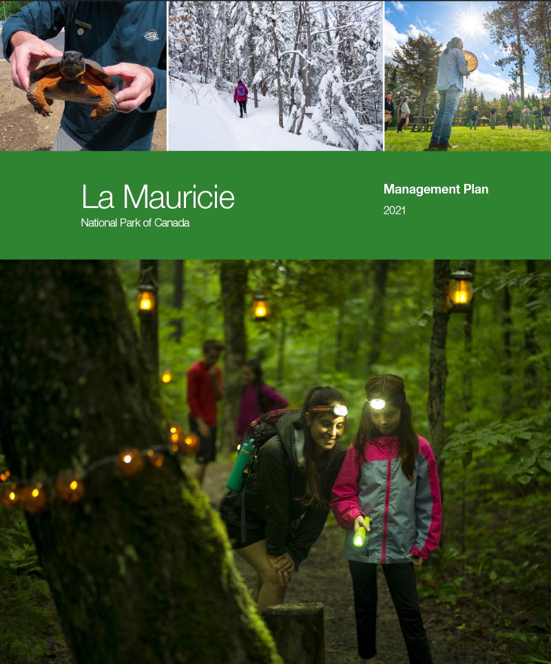 cover page of the La Mauricie National Park Management Plan, 2021