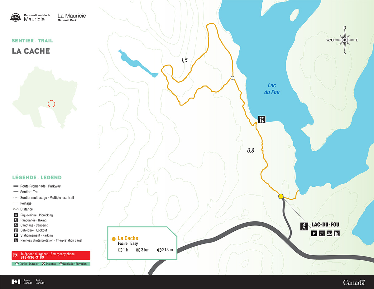 La Cache trail map