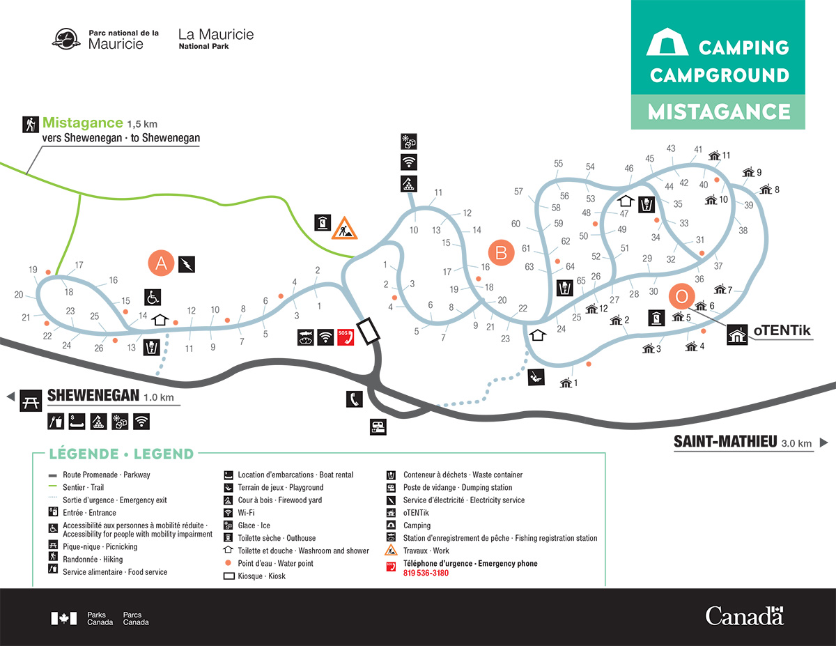 Carte du terrain de camping Mistagance